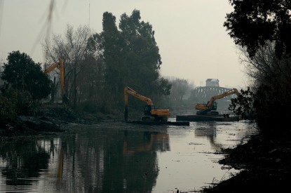 Canal Oeste de Berisso, julio de 2013